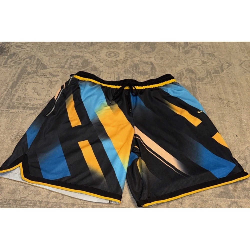 Nike DNA Dri-FIT Basketball Shorts Black/Gold Mens Sz 3Xl XXXL